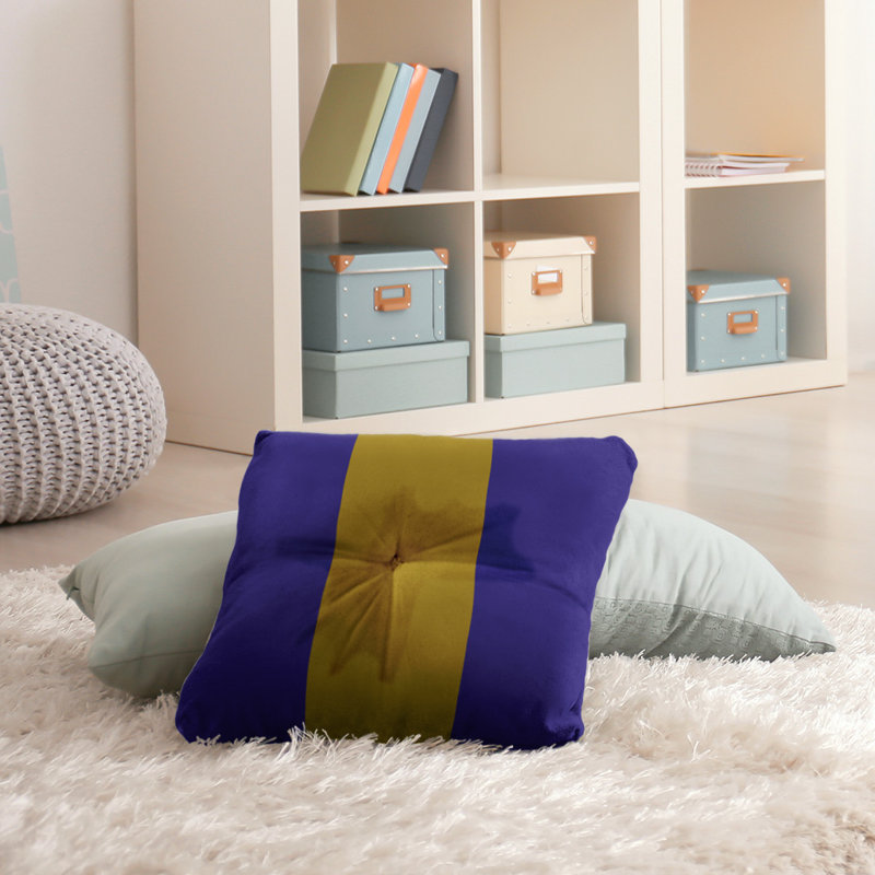 Coussin de sol touffeté baltimore, 26 po x 26 po, Mauve / doré
