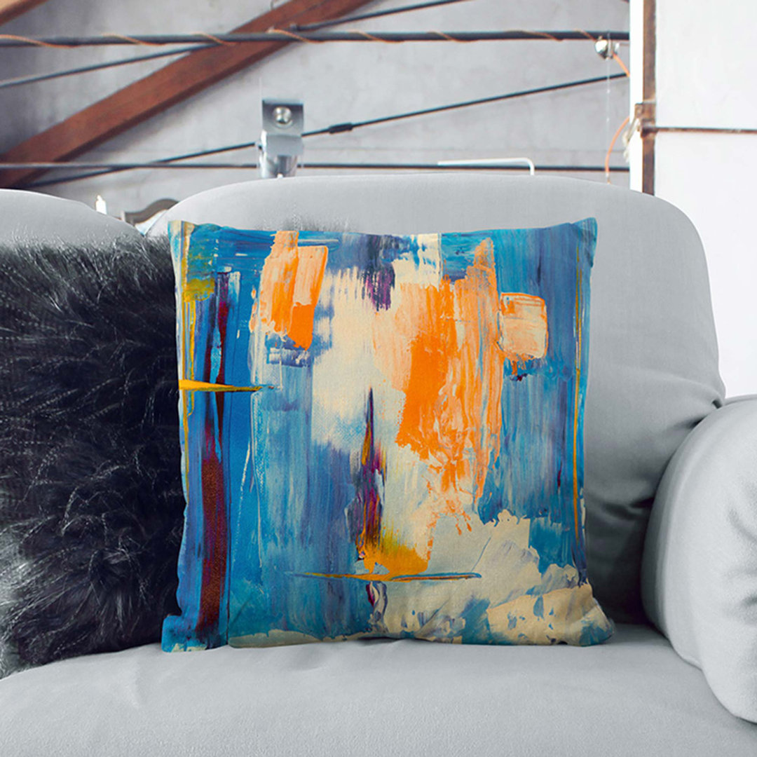 Abstract Art Painting Vol.300 by S.Johnson Cushion with Filling