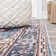 Huddleston Ornate Large Medallion Machine-Washable Blue/Beige Rug