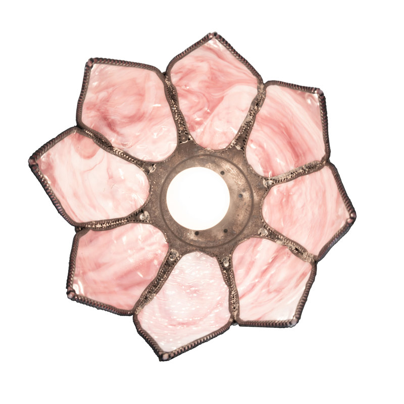 10" Wide Tulip Mini Pendant, Pink