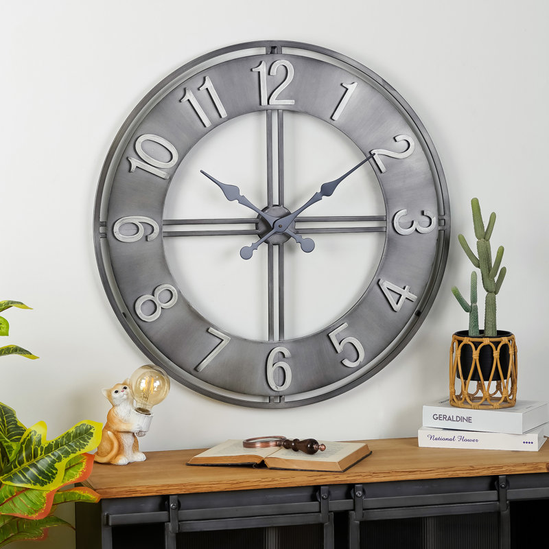 Horloge murale rétro surdimensionnée 30 "