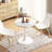 Modern Octagonal Coffee Table with  Printed Table Top,Metal Base-1018369975