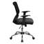  Chaise de bureau pivotante à dossier mi-haut et dossier fuselé avec siège LeatherSoft-30774813
