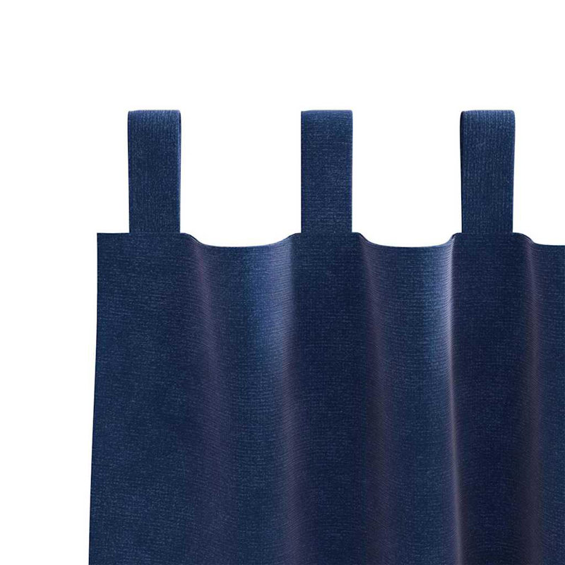 Curtains With Curtains 2 Pcs Polyester, 140cm Width x 260cm Drop, Navy