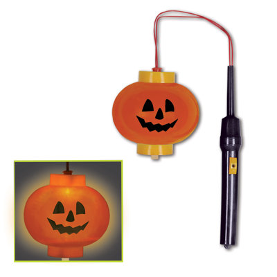 Lanterne d'Halloween illuminée de citrouille