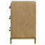 Table de chevet 3 tiroirs sable avec ports USB