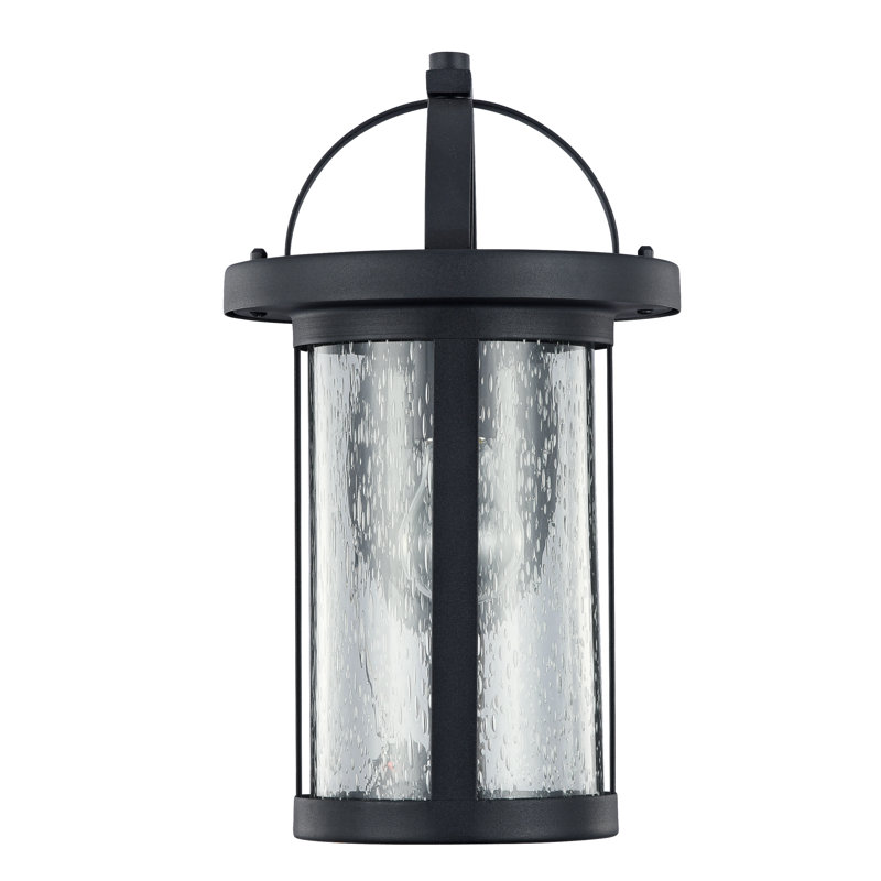 Lanterne murale d’extérieur 1 lumière 13,5 "Heitz, Noir