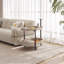 Table d'appoint roulante avec roulettes, ovale