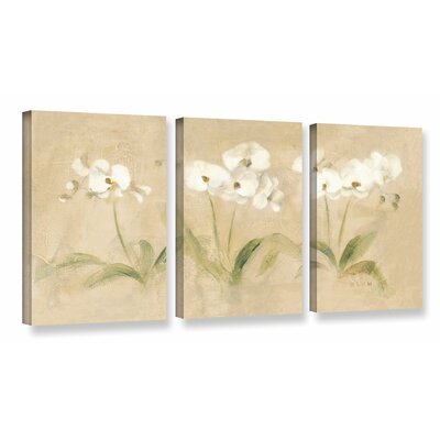 Row Orchids 3 Piece Painting Print on Wrapped Canvas Set -  Red Barrel StudioÂ®, LARK7561 32653157