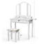 Ensemble coiffeuse avec tabouret et miroir Doursounian-2097351711