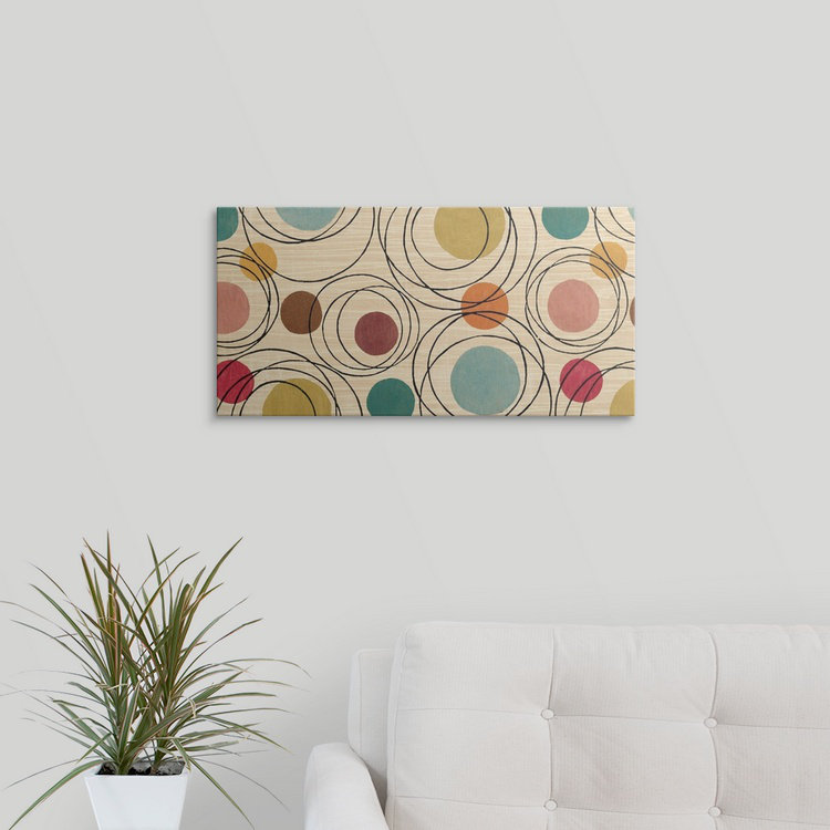 " In The Round ", 12" H x 24" W x 1.5" D, Canvas