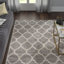Tapis gris / gris clair à motif géométrique Ammundsen-1269307712