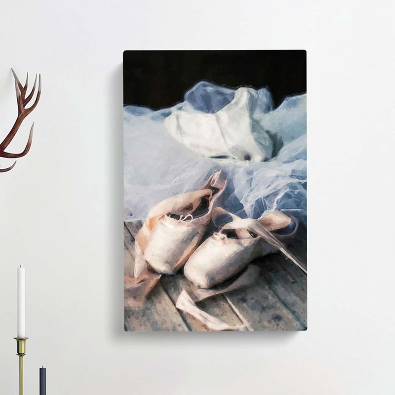 The Dress and Slippers of a Ballerina in Abstract - Wrapped Canvas, 91cm H x 60cm W x 3cm D