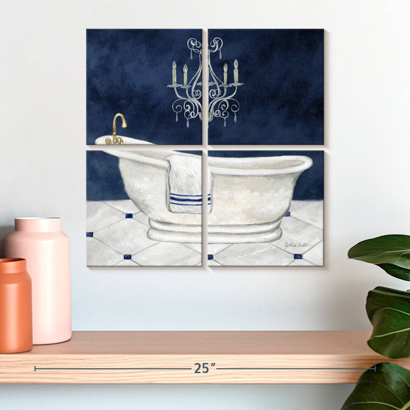 Bain bleu marine Kerrick I, H 18 po x l 18 po