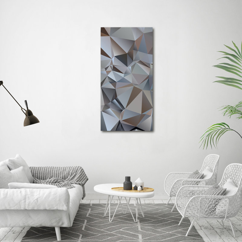 Abstraction Triangles - Wrapped Canvas Print, 120cm H x 60cm W