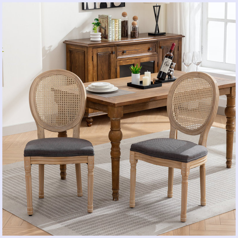Chaitanya Upholstered Side Chair, Gray