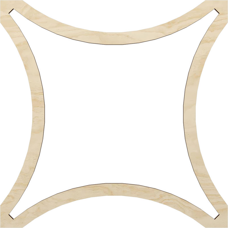 Charpente de plafond décorative Lilley, Bouleau, H 23,37 po x l 23,37 po x P 0,375 po