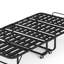 Lit simple pliant avec matelas en mousse - Extra portable pour les invités, structure en métal, 75 po x 38 po, conception moderne pliable à mémoire de forme 38 po n'importe où, construction, finition noire