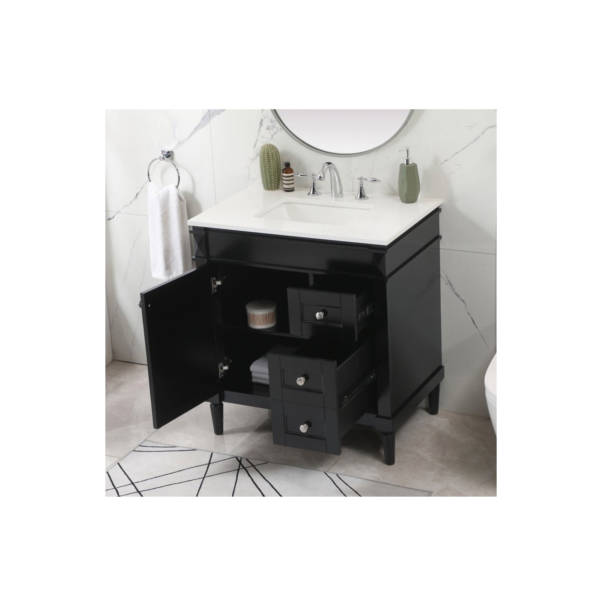 Readington 32'' Single Bathroom Vanity, Black