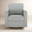 Fauteuil d'appoint pivotant en cuir véritable Weston-117357147