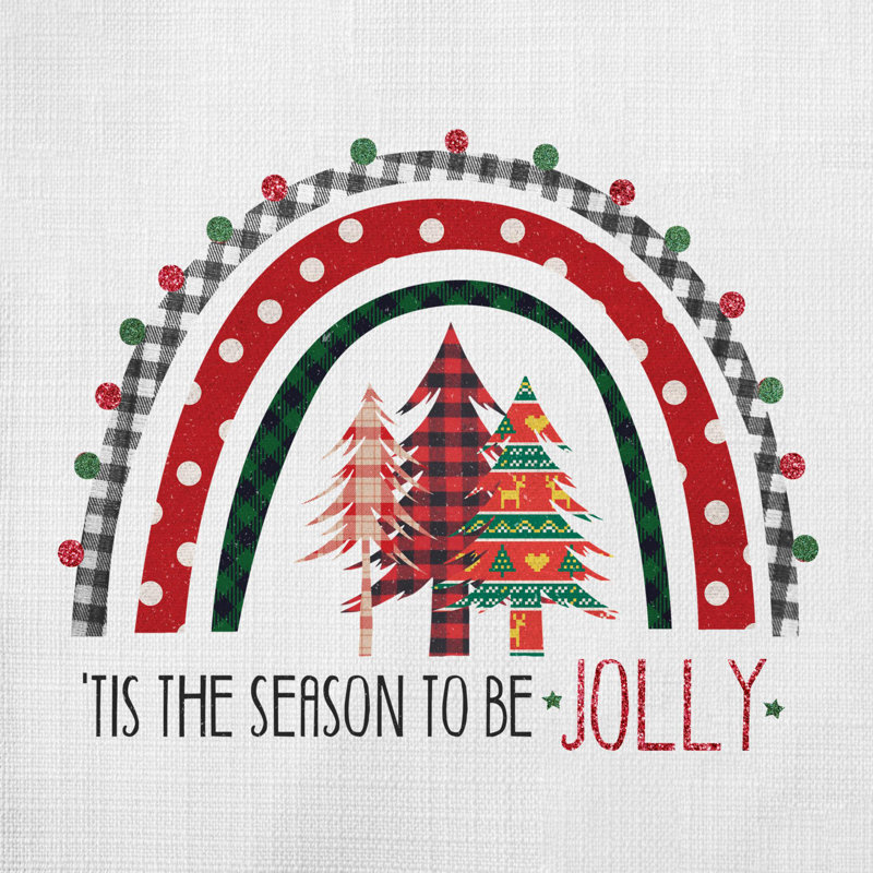 Christmas Rainbow8 Reversible Throw Pillow, 20" x 20"