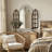 Vintage Arched Wall Mirror With Openable Shutters, Decorative Accent Mirror For Home-124569822-124569826