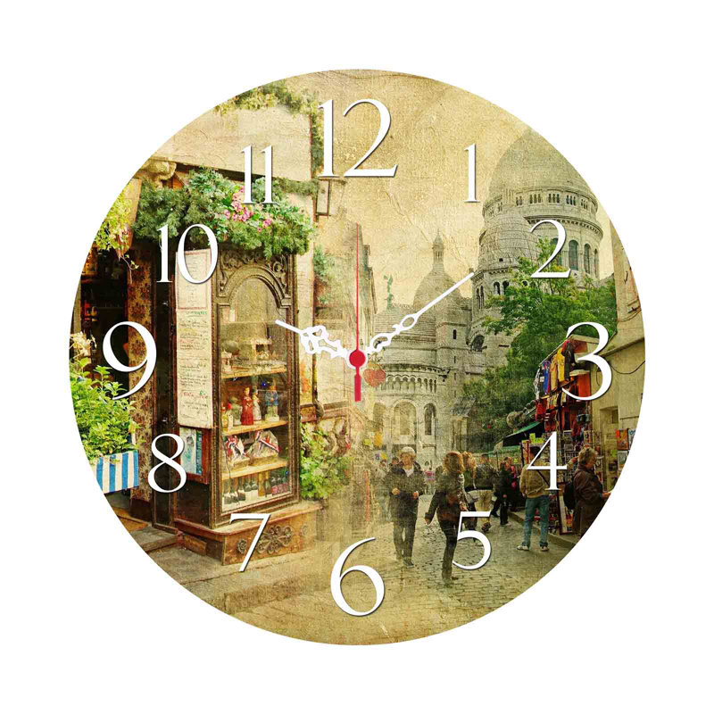 Horloge murale élégante Elegant, 15,7 po de diamètre | 100% panneau de fibres à densité moyenne avec une épaisseur de 0,2 po | Décoration élégante pour le salon, le bureau et la chambre à coucher | Design moderne, parfait pour l'élégance et la