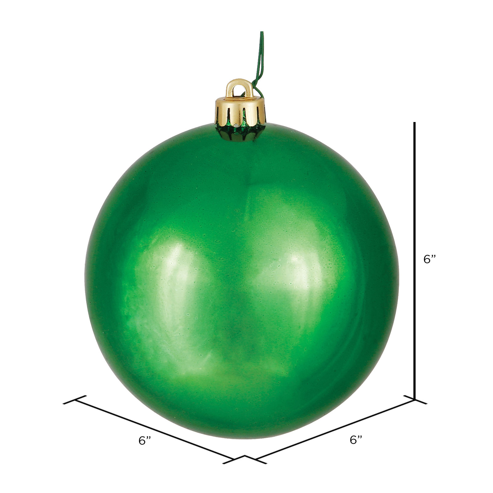 The Holiday Aisle® 6" Shatterproof Bauble, Green