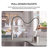 Kitchen Faucet with Pull Down Sprayer, Stainless Steel Kitchen Faucet, Utility Single Handle Spring Sink Faucets 1 or 3 Hole, Kitchen Faucets for Farmhouse Camper Laundry Rv Bar-60067807
