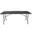 Lavish Home 6-Foot Portable Folding Table, Black