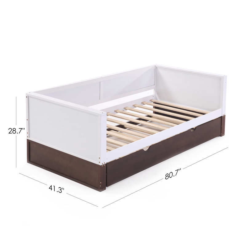 Catalda Twin Solid Wood Daybed With Trundle