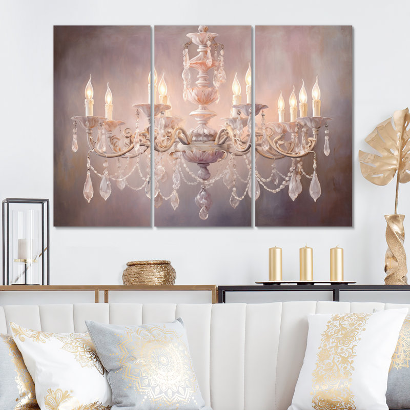 Lustre Serene Lustre II sur toile, 3 pièces, H 28 po x l 36 po x P 1 po