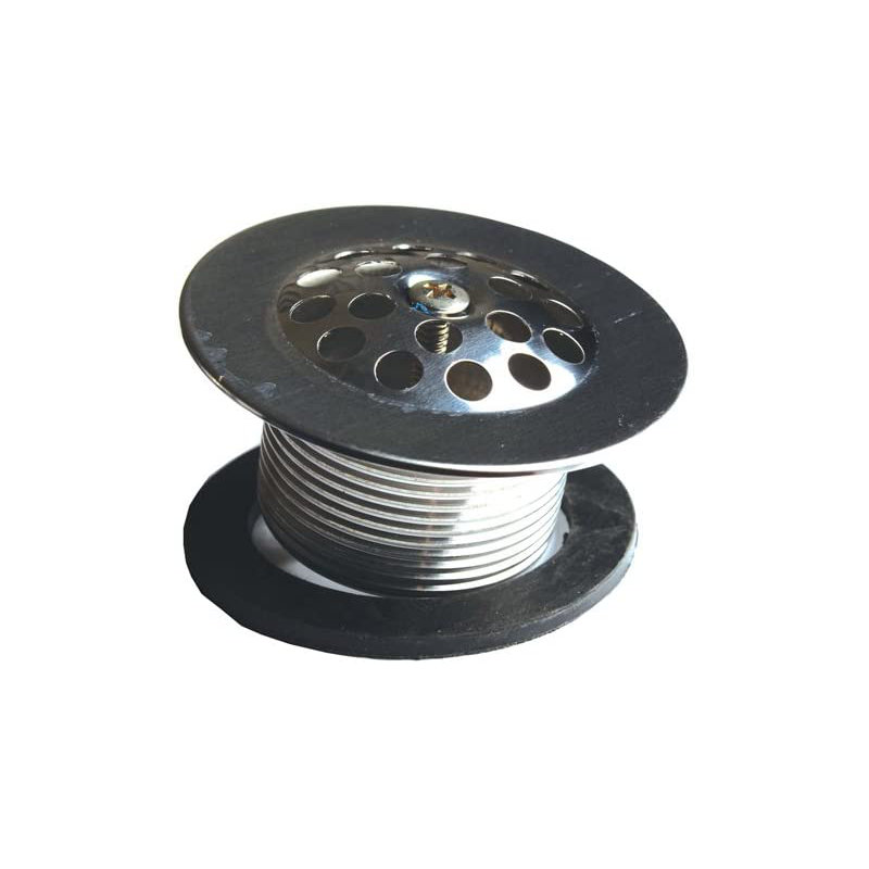 Crépine à bouchons de vidange et débordement en acier inoxydable avec fil 1-5 / 8 X 16 po Avalon