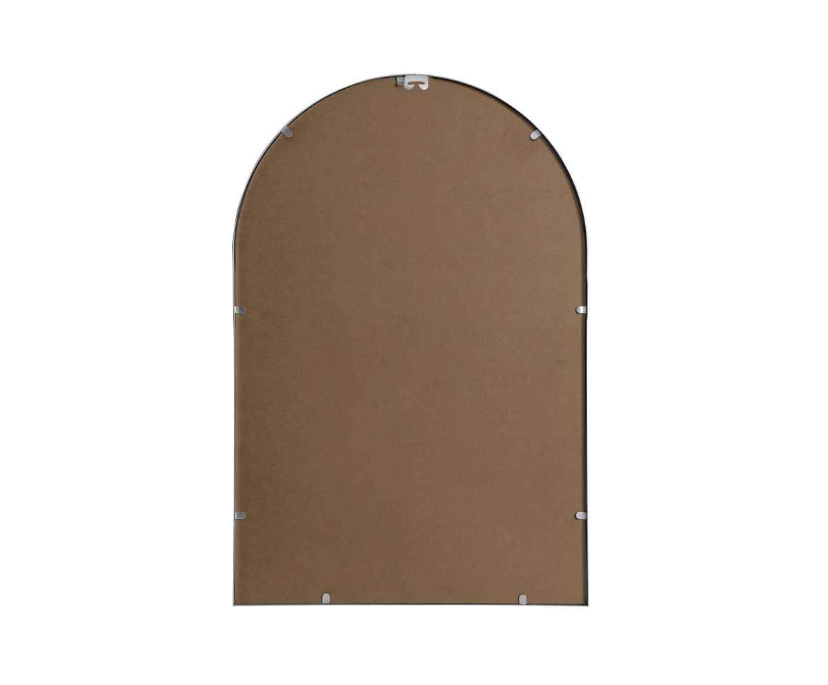 Sabine Metal Arch Wall Mirror, 36" x 24", Silver