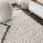 Cantera Shag Plush Tassel Moroccan Tribal Geometric Trellis Cream/Gray Rug-601393510