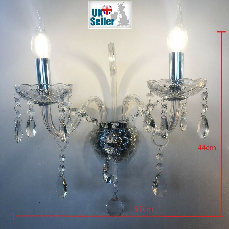 Angelos Glass Candle Wall Light