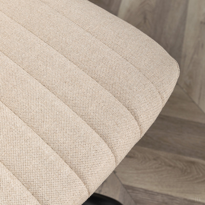 Chaise de bureau pivotante en tissu, Beige