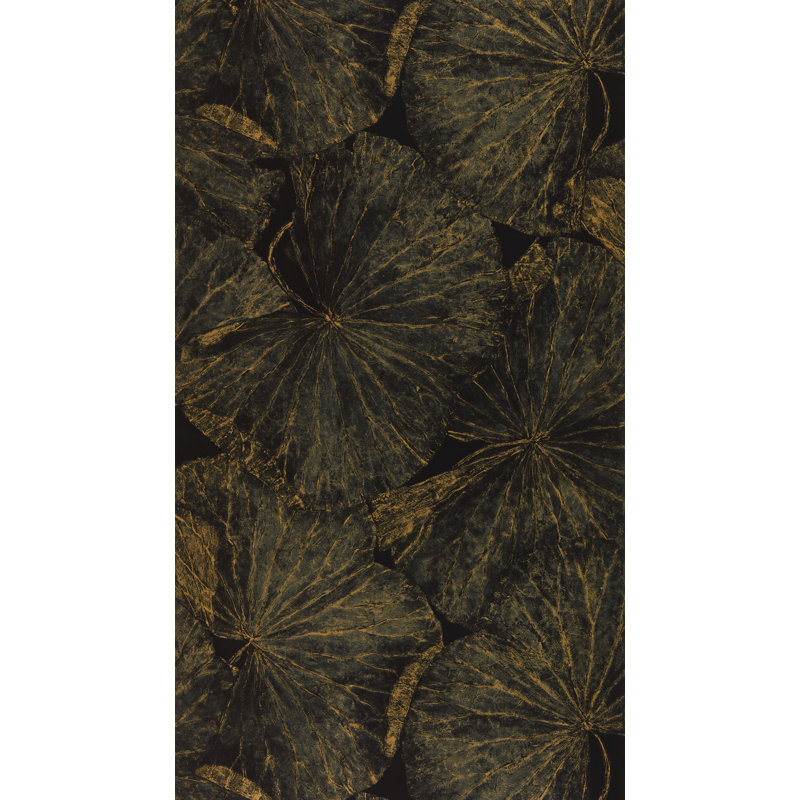 Taisho Deco Wallpaper, Vine Black