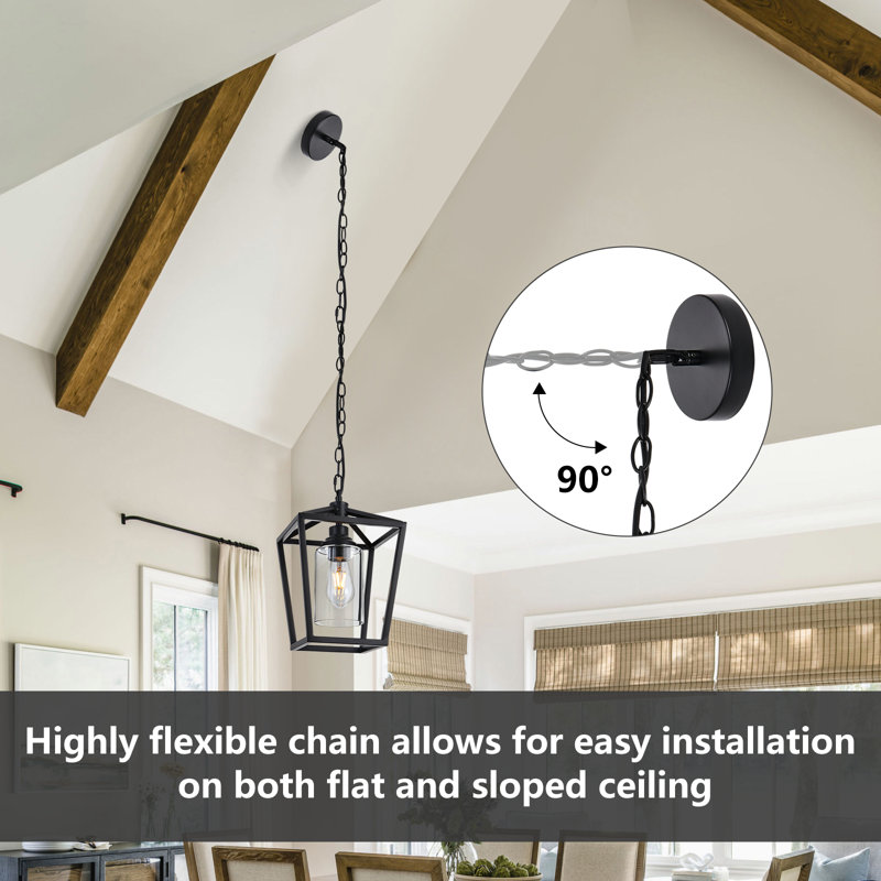 Nauris 1 - Light Matte Black Lantern Pendant