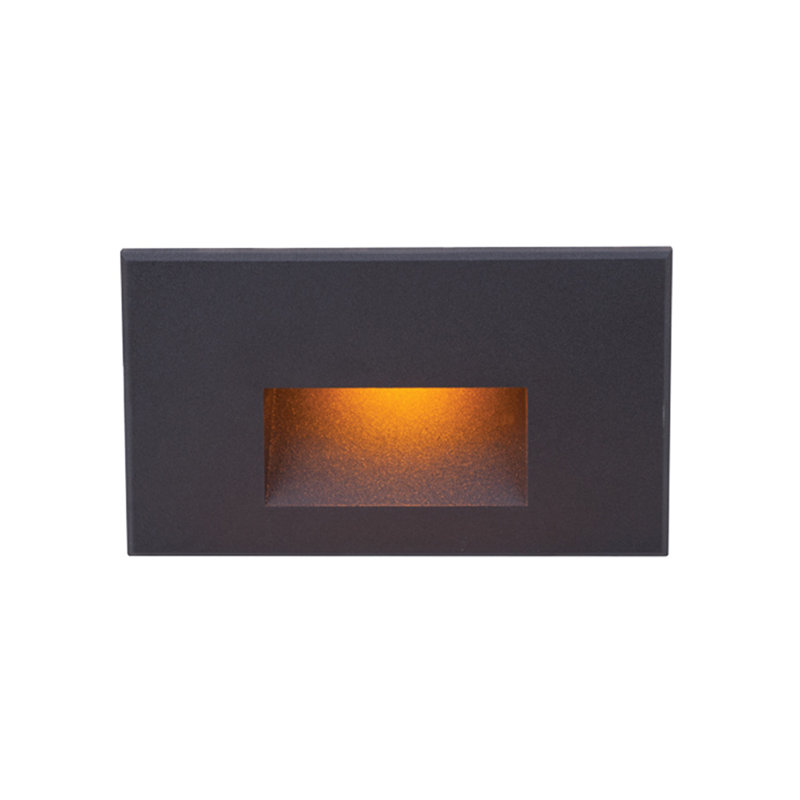 LEDme Integrated LED Metal Step Light, Amber, Black