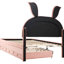 Lit tapissier avec lit gigogne et 3 tiroirs, tête de lit lapin charmant, rose, tête de lit pleine grandeur en forme de lapin en velours, aménagement peu encombrant