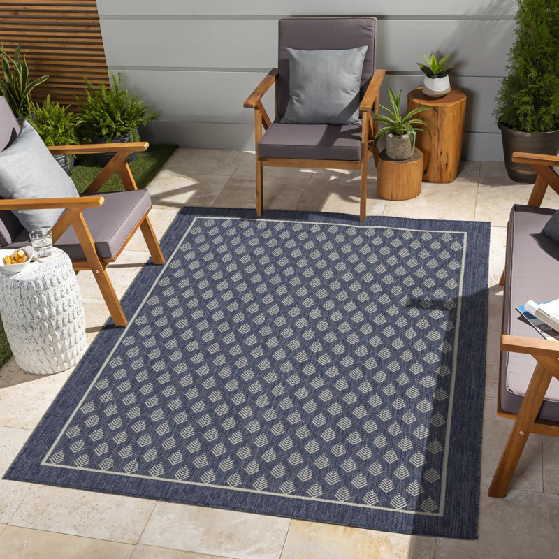 Rayon de soleil bleu 3 po X 7 pi 3 po Tapis intérieur / extérieur