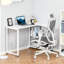 Industrial L-Shaped Computer Desk With 2 Side Shelves And Steel Frame, Corner Desk, Study Workstation For Home Office