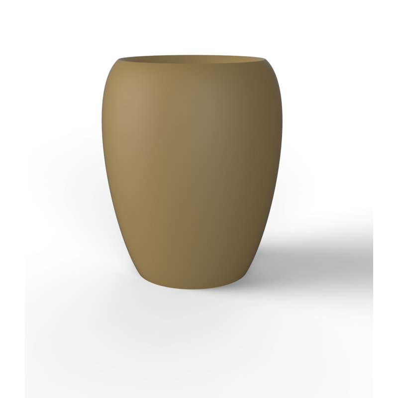 Blow Resin Pot Planter, Ecru, 47.25" H x 39.25" W x 39.25" D
