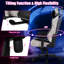 Goplus Gaming Chair 360° Swivel Computer Reclining Height Adjustable 4d Armrest Grey