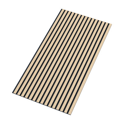 47.2" L X 23.6" W  Wood Look Acoustic Slat Wall Paneling,Sound Proof 3D Wall Panels,Decorative Soundproof Panels For Walls And Ceilings (Set Of 4)