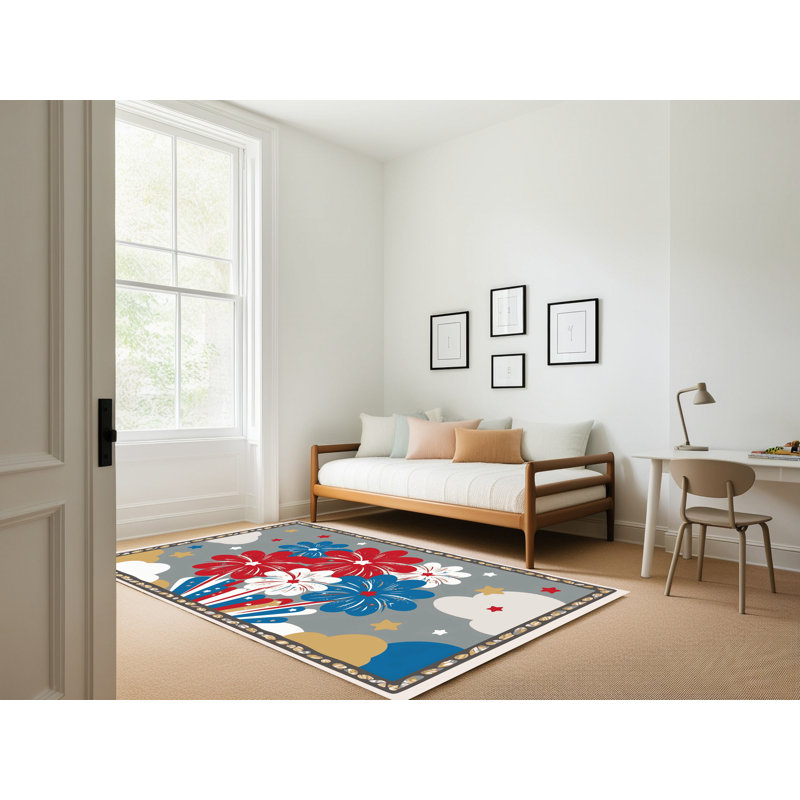 Tapis vacances des fêtes The Holiday Aisle®, Rectangulaire 2 pi x 3 pi