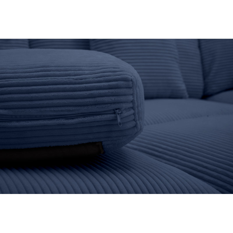 Nicholson 8-piece Sleeper Sofa Sectional, Dark Blue Corduroy