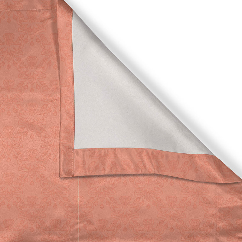 Rustic curtain, elaborate spring flower, peach