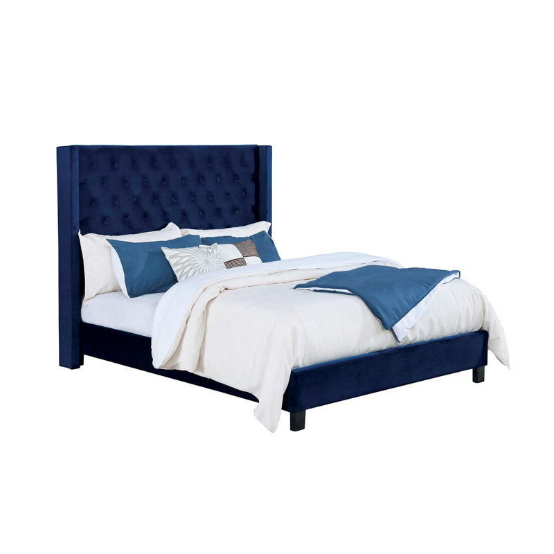 Meuble de chambre à coucher moderne 1pc, Grand lit, Marine